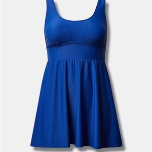 Torrid Blue Scoop Neck Swim Dress
